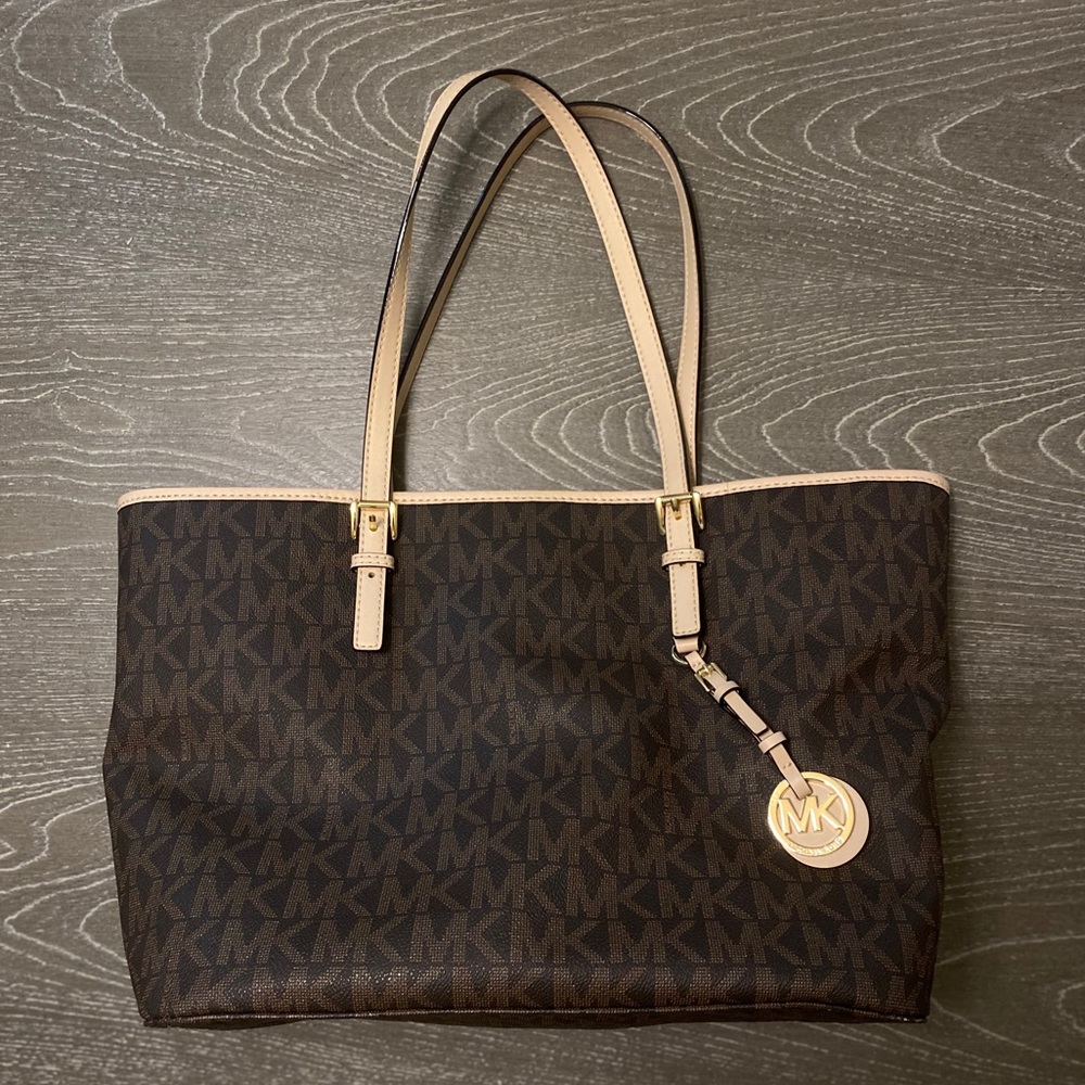 *SOLD* Michael Kors Jet Set Monogram Tote Bag
